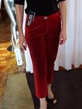 Jean Paul Gaultier Velvet Cropped Pants Size 4, 70% Off
