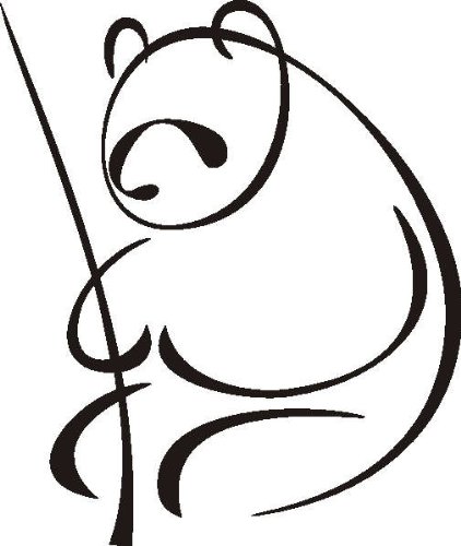 Imagen 2 de Etiqueta de la pared d284 Panda Bamboo Forest 40x33 cm