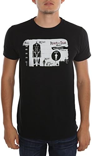 Attack On Titan Size Chart T-Shirt Size : Large