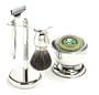 Colonel Conk Model 196 5-Piece Chrome Mach 3 Shave Set, Includes Razor, Badger Brush, Stand, Bowl and Soap