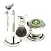 Colonel Conk Model 196 5-Piece Chrome Mach 3 Shave Set, Includes Razor, Badger Brush, Stand, Bowl and Soap