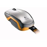 Logitech V400 Laser Cordless Mouse for Notebooks- Orange