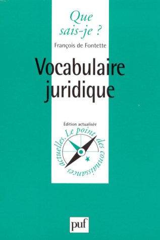 Vocabulaire juridique