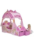 Disney Princess Carriage Toddler Bed with Storage + Foam Mattress