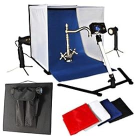 KAEZI 16-Inch Photo Studio Tent In a Box Light Cube - 1 Tent, 2 Light Set, 1 Stand, 1 Case
