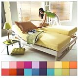 La redoute essentiels fitted woven sheet for adjustable box springs sky blue king