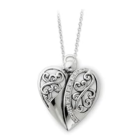 Angel of Love Heart Sterling Silver Necklace