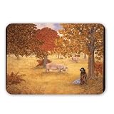 Autumn-Pigs, 1989 by Ditz - Mouse Mat Art247 Highest Quality Natural Rubber Mouse Mats - Mouse Mat