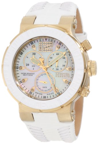 Invicta Womens 10729 Ocean Reef Chronograph Diamond Accented Mother-Of-Pearl Dial Watch Invicta Womens 10729 Ocean Reef Chronograph Diamond Accented Mother-Of-Pearl Dial Watch
