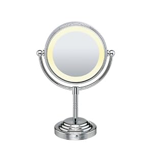 Conair BE4RLZ Classique Double-Sided Lighted Makeup Mirror with 5x Magnification