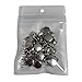 RUBYCA 50 Sets Silver Hexagon Spike and Studs Metal Screw-Back Hexagonal DIY Leather-Craft 8mm X 10mm