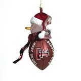 Texas Tech Red Raiders 2 3/4 Striped Acrylic Snowman Football Ornament