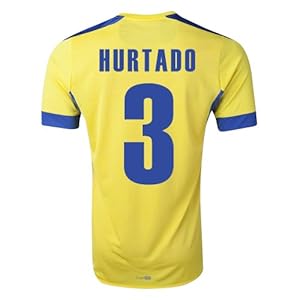 Hurtado #3 Ecuador Home Jersey World Cup 2014 (Small)