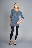 Organic Braid Neck Trim Charcoal Dresses by Trinity