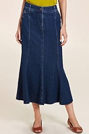 Per Una Pure Cotton Panelled Denim Skirt