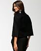 Mixed Fabric Belted Capelet Product Image