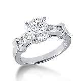 1 Ct Cushion Cut Diamond Engagemant Ring Channel Setting 14K GOLD SI2-E GIA