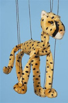 Childrens Toyshop  Toys : Big Cats (Cheetah) Small Marionette (B355)