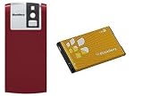 OEM Blackberry Pearl 8100 Battery & RED Cover Door