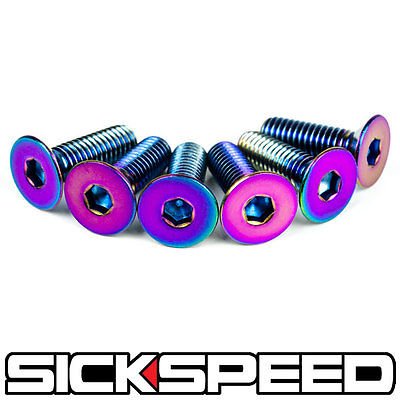 Neo Chrome Steering Wheel Screw 6Pc Bolt Kit For Nardi/Sparco/Omp/Momo P1 for Honda CRX