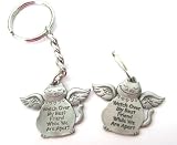 Angel Protection Pet Charm Cat Medal Jewelry with Keychain for Owner