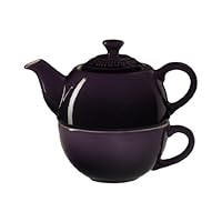 Le Creuset Stoneware Tea Cup for 1, Cassis