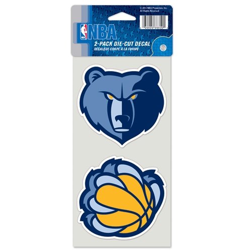 Memphis Grizzlies Set of 2 Die Cut Decals