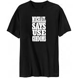 T-Shirt Mens Black Michael says use condoms Urbans Large