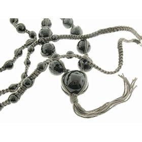 Graduated Black Onyx Bead Necklace by Chan Luu