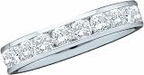 Ladies 14k White Gold .75 Ct Round Cut Diamond Wedding Engagement Band Ring