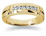 0.28 ctw. Men's Round Diamond Wedding Band in 14K Yellow Gold