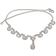 Beautifual Necklace Silver Clear Rainbow Gemstone Jewelry 15 inches (gnklc284)
