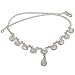 Beautifual Necklace Silver Clear Rainbow Gemstone Jewelry 15 inches (gnklc284)