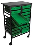 IMAGE OF Metal Bin Organizer - Green (Green) (44.25