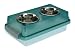 Pet Supplies : IRIS 300300 FS-S Elevated Feeders w Airtight Storage Small Clear / Transparent Green Stainless Steel Dishes Included