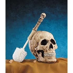 Grim Reaper Skull Toliet Brush and Holder