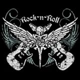 Youth Hooded Sweatshirt (Hoody) : Rock N Roll - Grey and Green Inks - Electric Guitars - Goth Skull Tribal Tattoo
