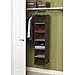 Household Essentials 6-Shelf Hanging Closet Organizer, Coffee Linen