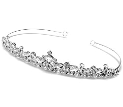 Wedding Headband Bridal Tiara, Silver Rhinestone 110