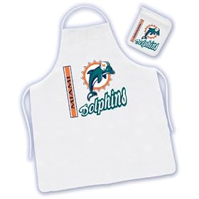 Miami Dolphins Apron and Mitt Set by -