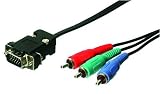 5m VGA - YUV Kabel 5,0 m 15-pol HD-Stecker 3x Cinchstecker (RGB)