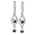 SilberDream Ohrringe Eye Zirkonia schwarz 925 Sterling Silber Ohrh�nger SDO523S