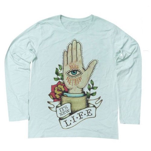 西海岸を想わせるタトゥーテイストが激シブ！ロングスリーブ Tシャツ new life