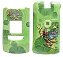 Colorful Frog on Leaf - LG CU500 Hard Case - Snap on Cell Phone Faceplate Cover