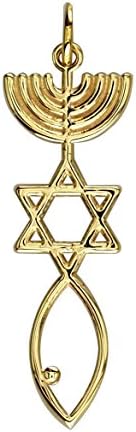 SZIROMessianic Seal Jewelry Charm in 14K Yellow Gold