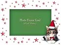 Kitten with Red Stars Boxed Photo Frame Holiday Cards