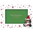 Kitten with Red Stars Boxed Photo Frame Holiday Cards by 