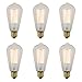 Vintage Edison Light Bulb 25 Watt Antique Decorative Incandescent Bulb Dimmable Filament Bulbs for Farmhouse Lighting Fixture, 2700K Warm Yellow, 85 Lumens, 6 Pack