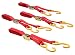 Crawford-Lehigh 6381 6-Foot Ratchet Tie Down Strap With Vinyl Coated Steel Hooks, 4-Pack