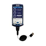Retractable USB Cable for the Samsung IP-830w with Power Hot Sync and Charge capabilities - Gomadic Brand w/ TipExchange Technology